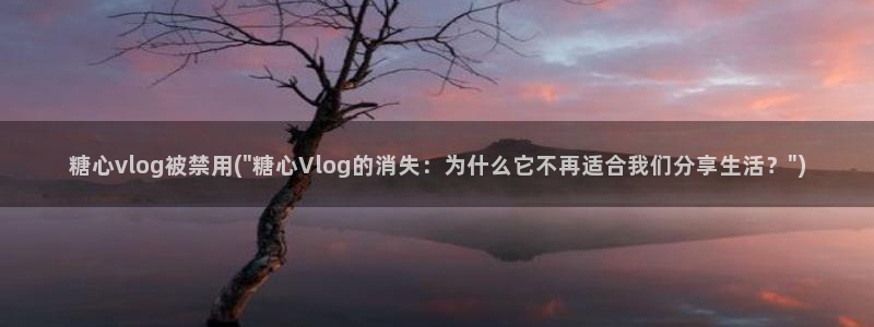 糖心vlog 苹果：糖心vlog被禁用(\