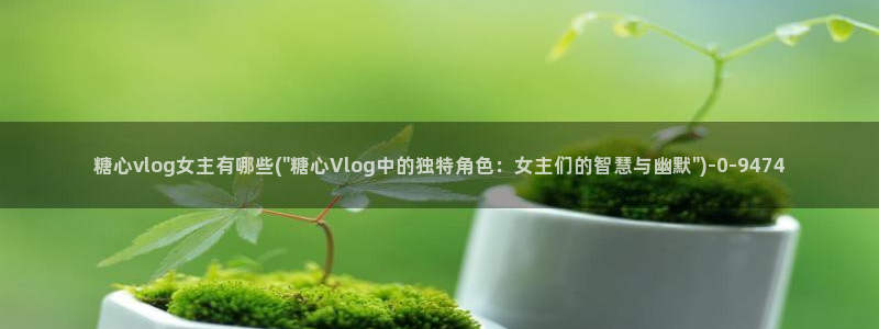 糖心出品vlog 网红：糖心vlog女主有哪些(\